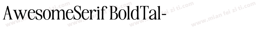 AwesomeSerif BoldTal字体转换